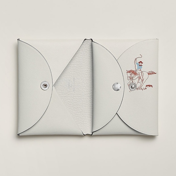 Hermes Calvi Duo Compact Card holder "Les Mustangs" - Picture 3 of 4